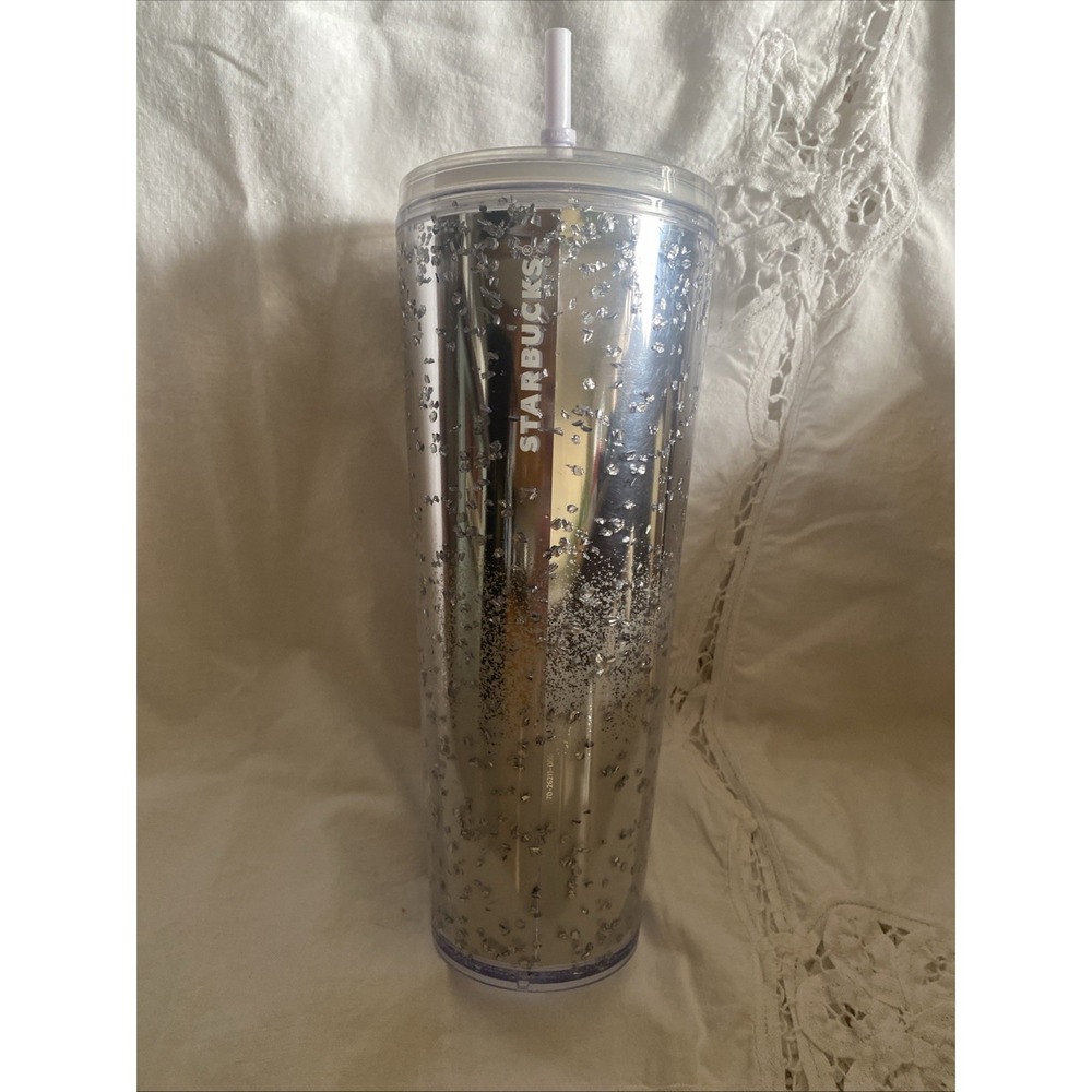 Starbucks Silver Bubbles Design 24oz Venti Tumbler